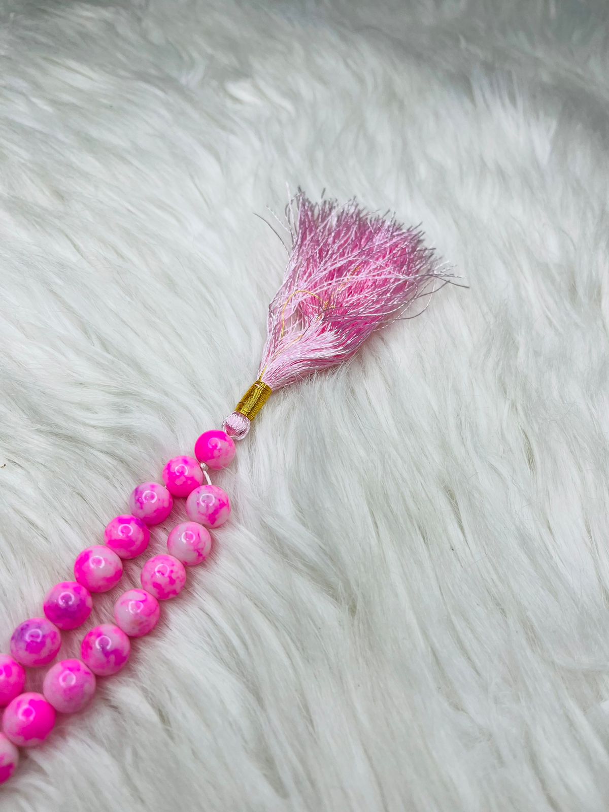 33 Beads Marble Tasbeeh - Pink Color