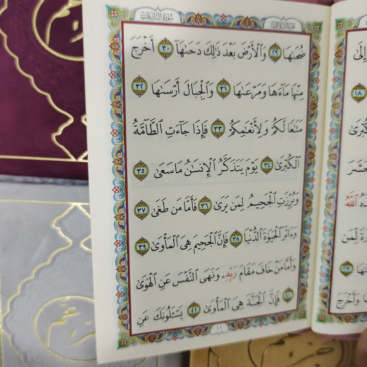 Juz Amma Velvet Cover Gift Edition - 8 x 12 cm - جزء عم غلاف مخمل