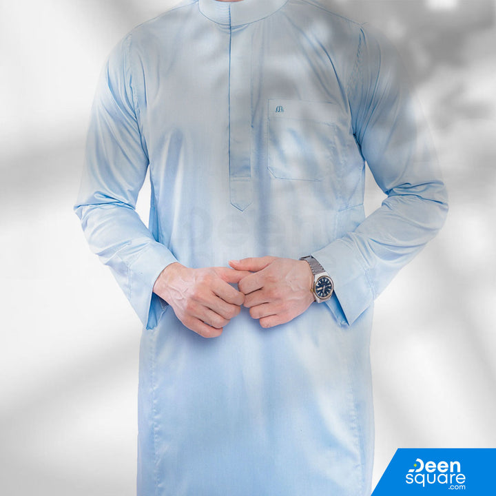 الثوب السعودي الأزرق السماوي للرجال - كورفيج