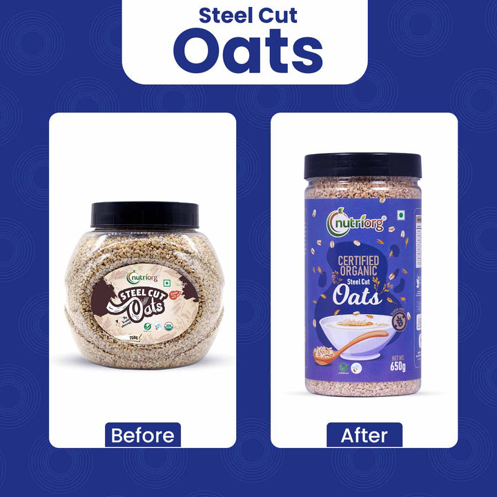 Nutriorg Certified Organic Steelcut Oats 650g