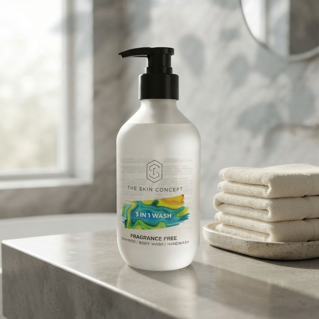 Fragrance Free 3 in 1 Wash (Shampoo, Body &amp; Hand Wash) 275ml | The Skin Concept
