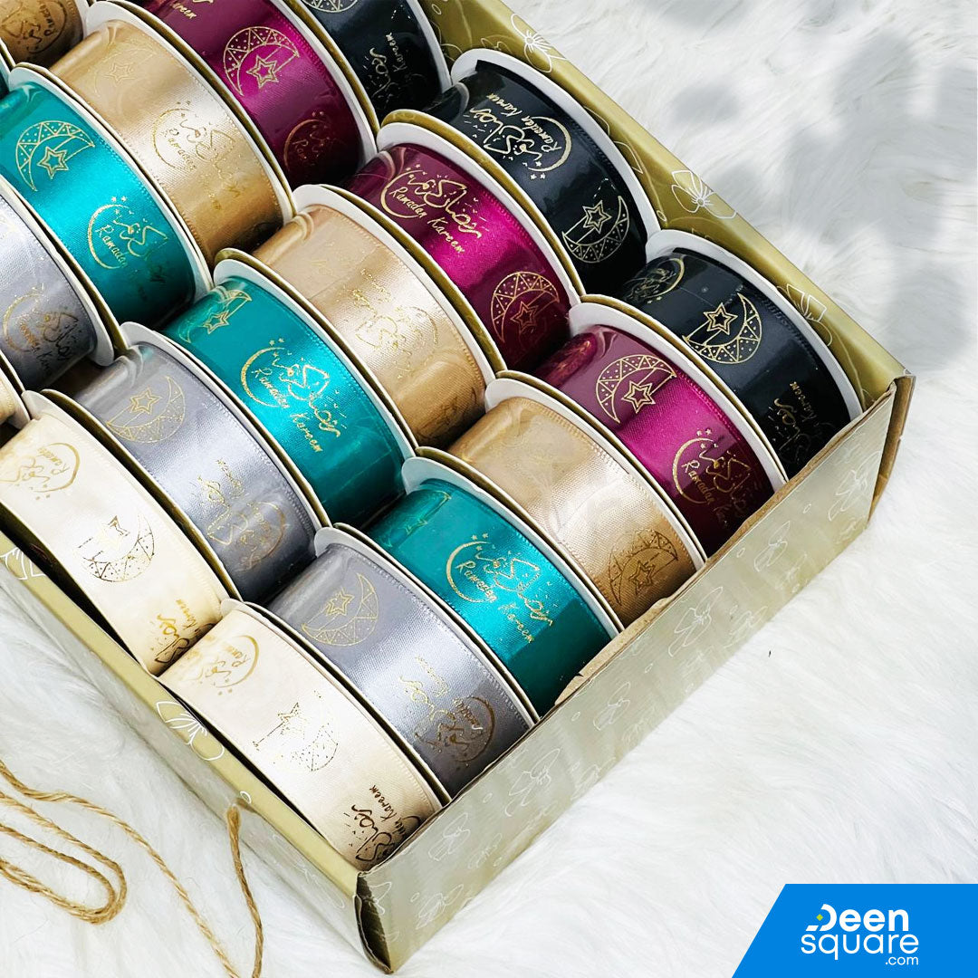 Ramadan Kareem Ribbon (Arabic & English) (2.5 cm x 5 yard)