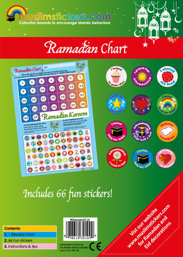 My Ramadan Sticker Chart (66 Fun Stickers)