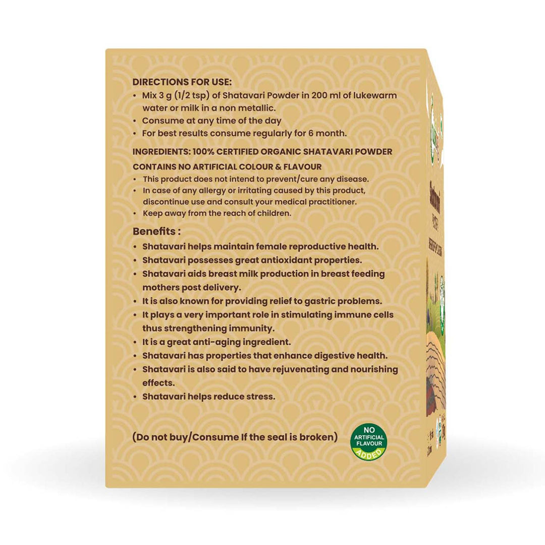 Nutriorg Certified organic Shatvari Powder 100g