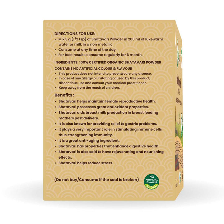 Nutriorg Certified organic Shatvari Powder 100g