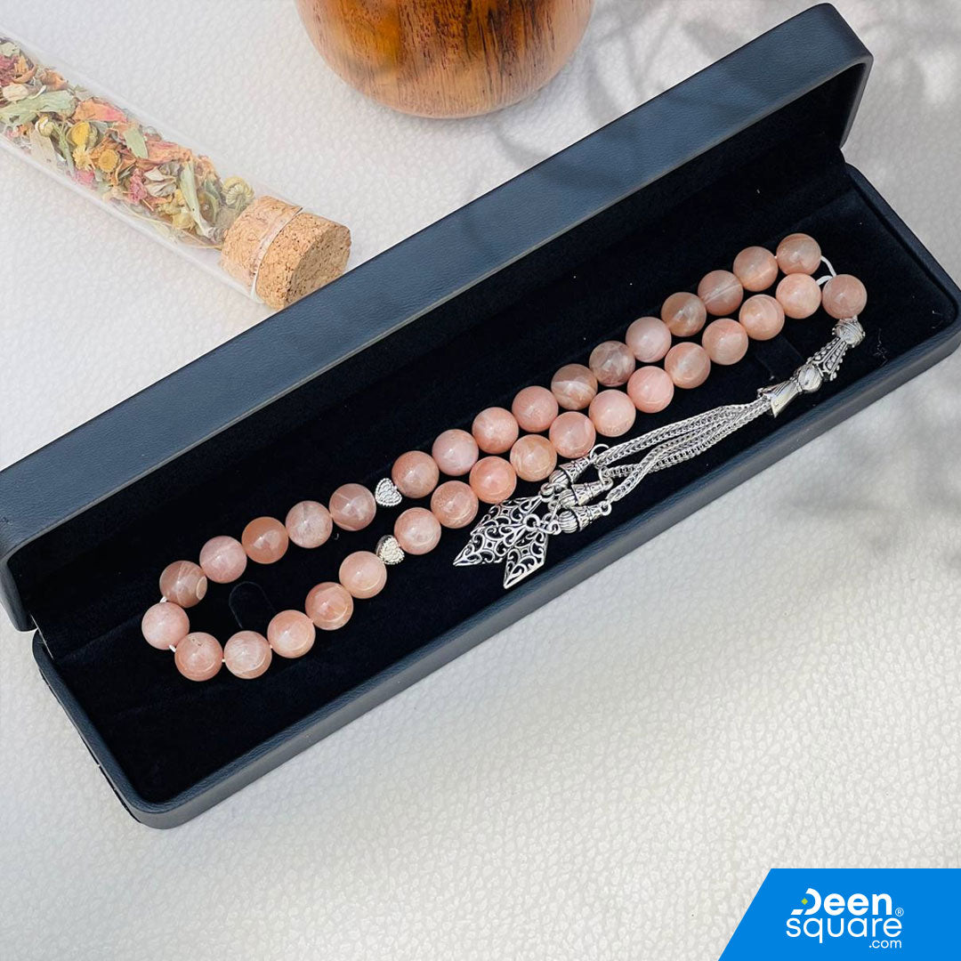 Pearl 33 beads Tasbeeh - Natural Sunstone