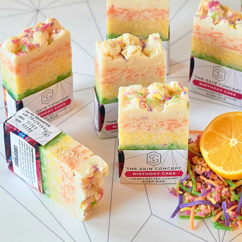 Handmade Designer Soap Bar - Birthday Cake-THE SKIN CONCEPT
