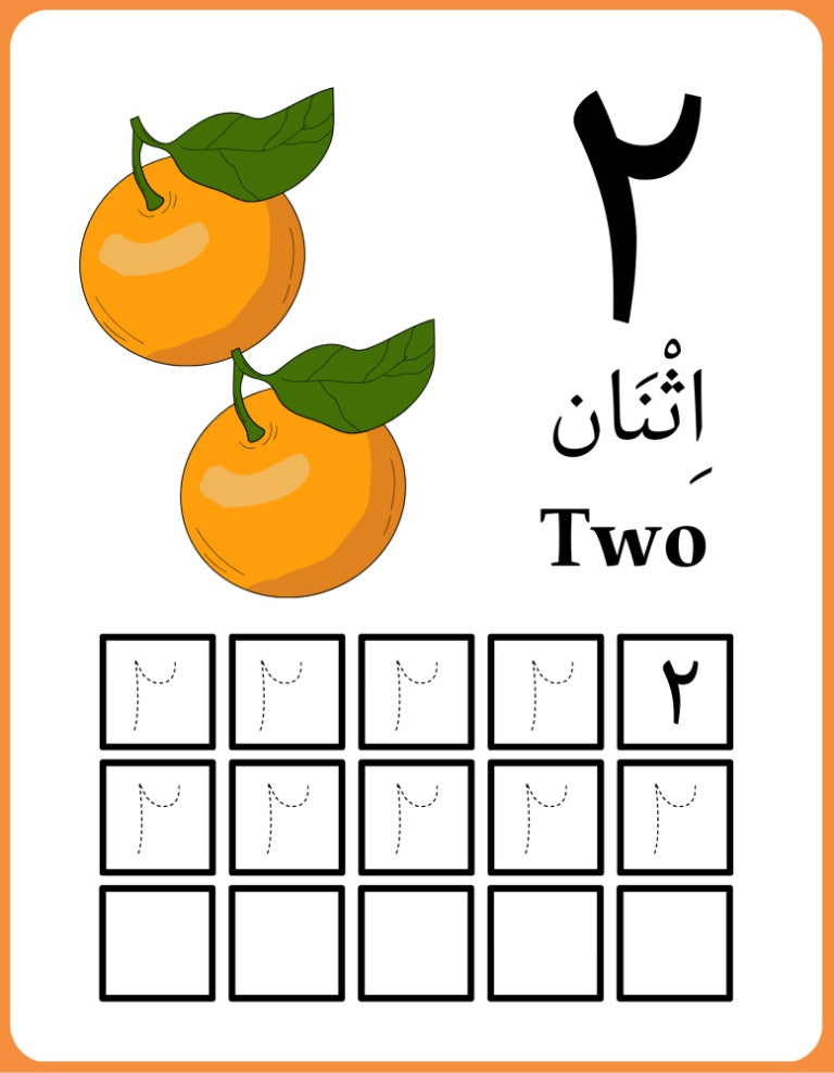 How do I count? Arabic counting workbook