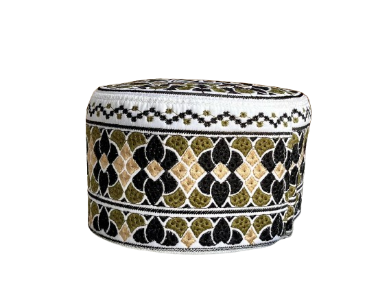 Omani-style African Muslim Prayer Cap - Size 56 cm