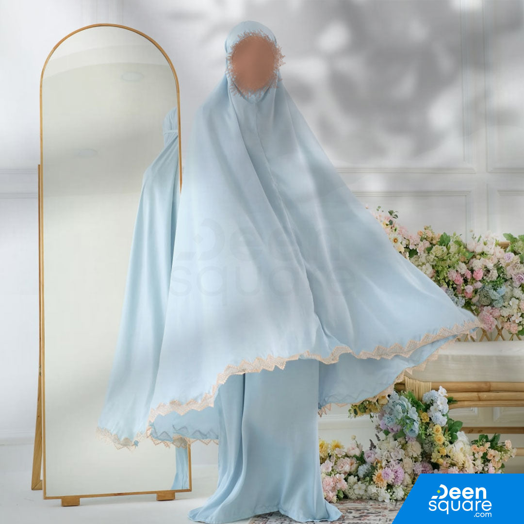 Zaujah Santorini Silk Prayer Dress - Malaysian Telekung