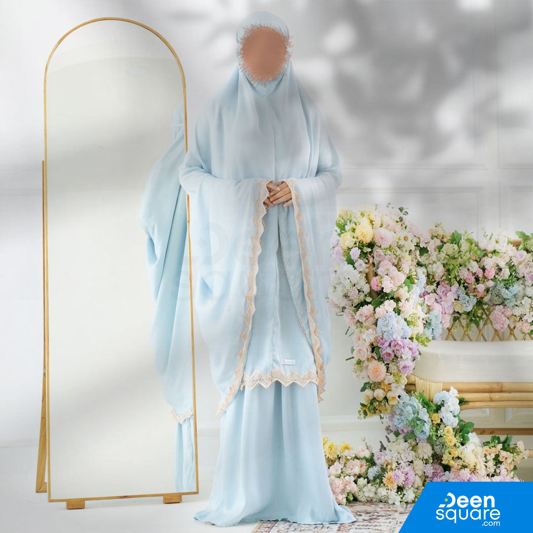 Zaujah Santorini Silk Prayer Dress - Malaysian Telekung