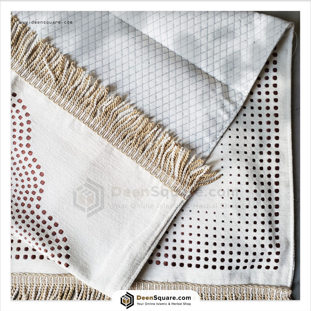 Name Customizable Prayer Mat (Chenille Lined with border)