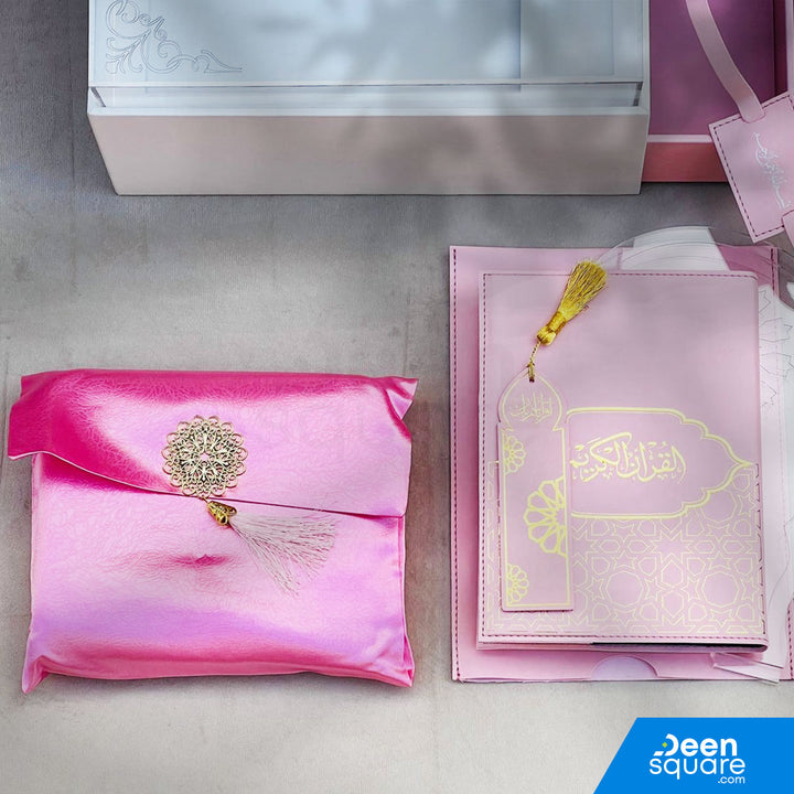 Premium Islamic Gift Set - Leather Box with Drawer (مجموعة هدايا إسلامية فاخرة - صندوق من الجلد مع درج)