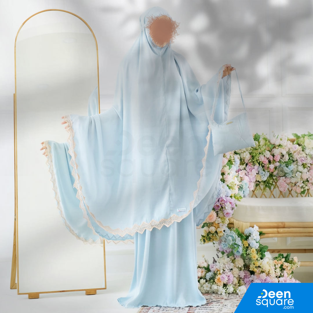 Zaujah Santorini Silk Prayer Dress - Malaysian Telekung