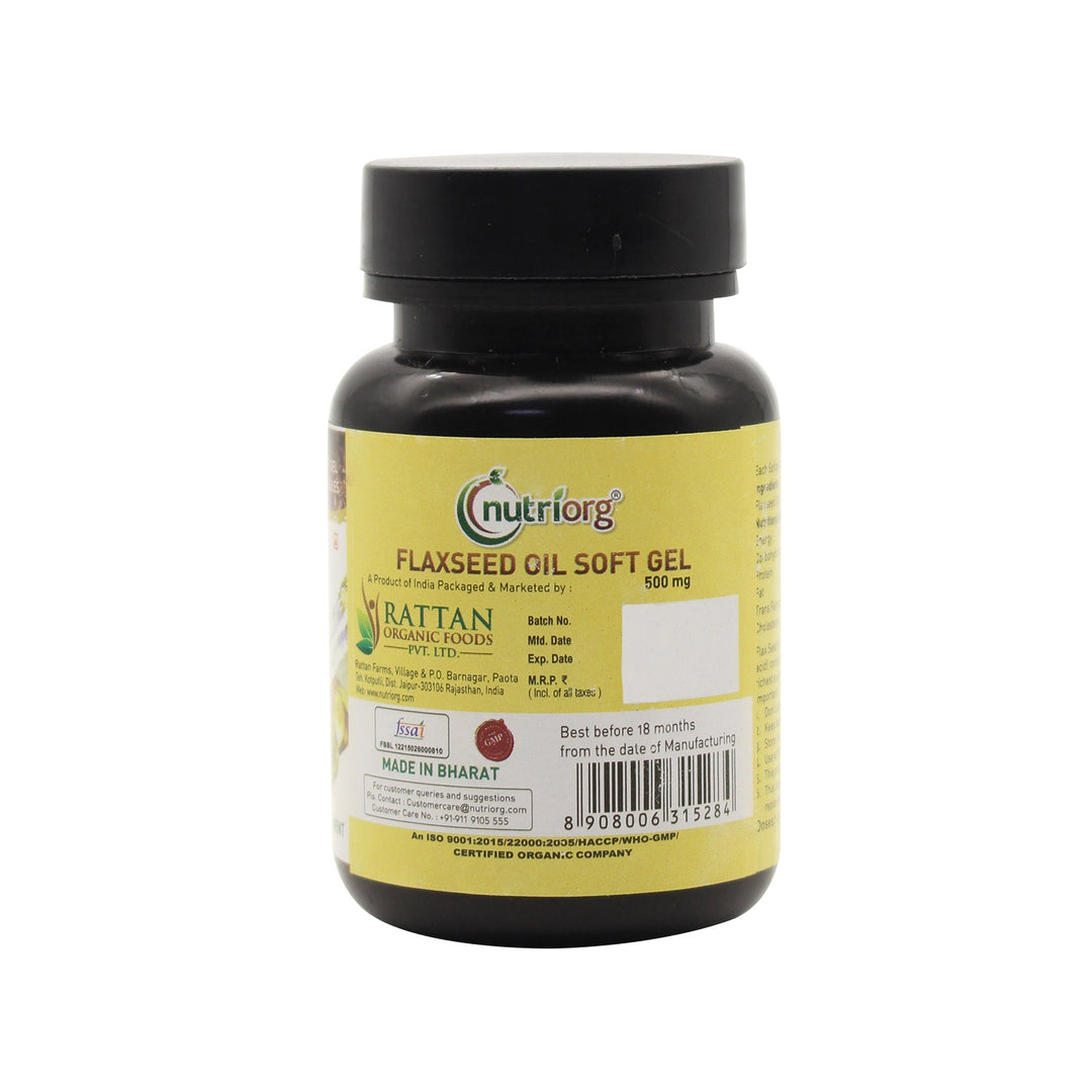 Nutriorg Flaxseed oil soft gel 60 capsule