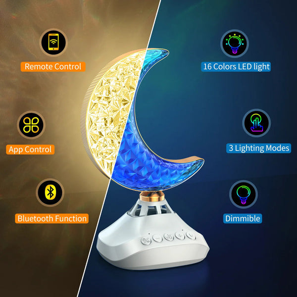 SQ-830 Desk Lamp Quran Speaker with Colorful LED Crescent Light