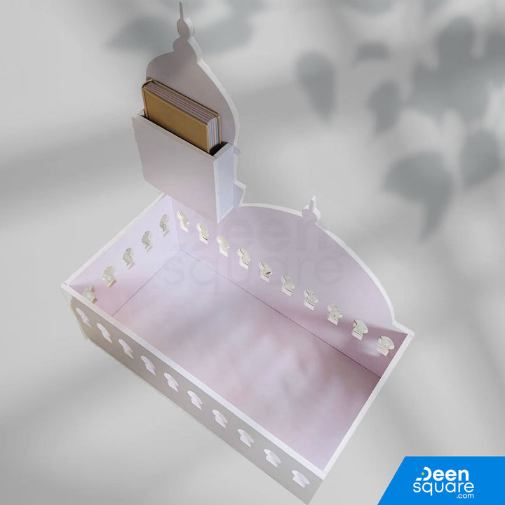 Mosque-Shaped Quran and Prayer Mat Forex Stand | حامل القرآن وسجادة الصلاة بتصميم مصنوع من الـ "فوركس"