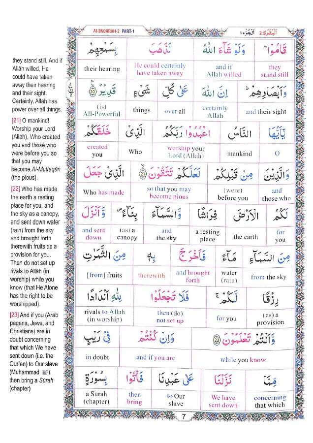 Study the Noble Quran (Word For Word) 3 Vol Set (Indo Pak Script)