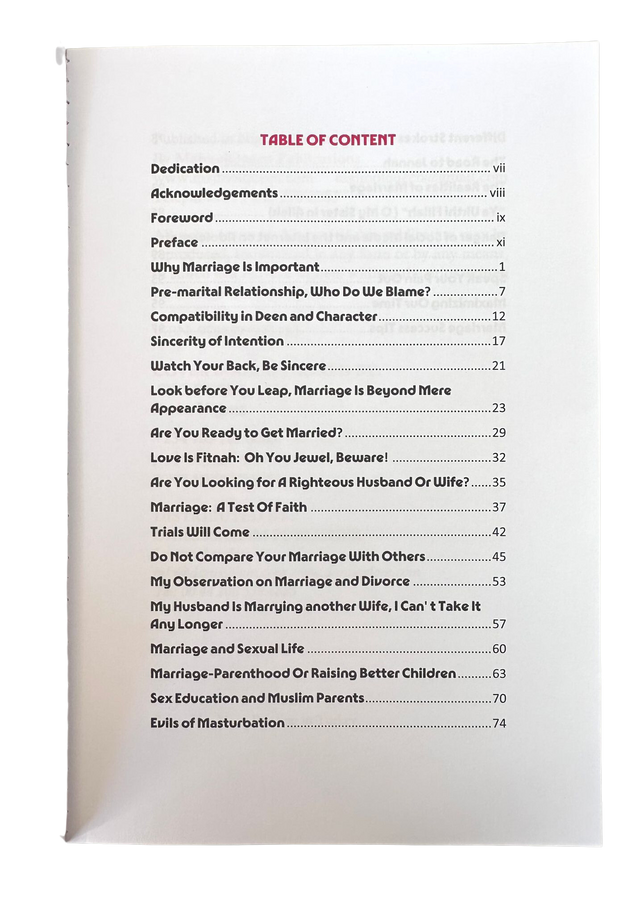 Towards A Successful Marriage