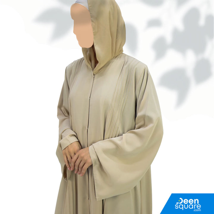 Classic Pintucks Abaya - Peel Yellow