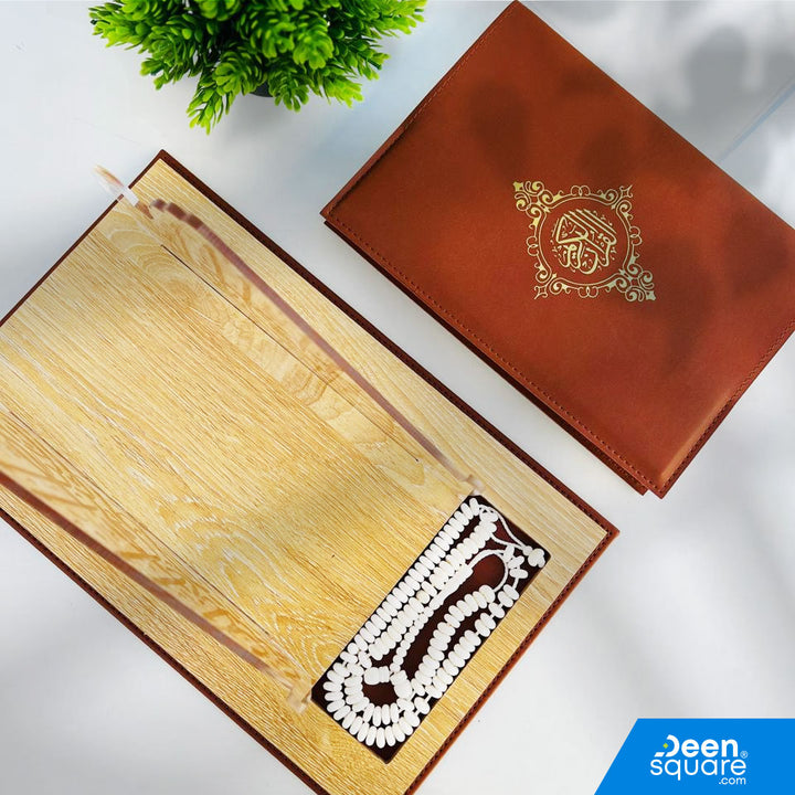 Elegant Quran & Tasbeeh with Acrylic Display Box