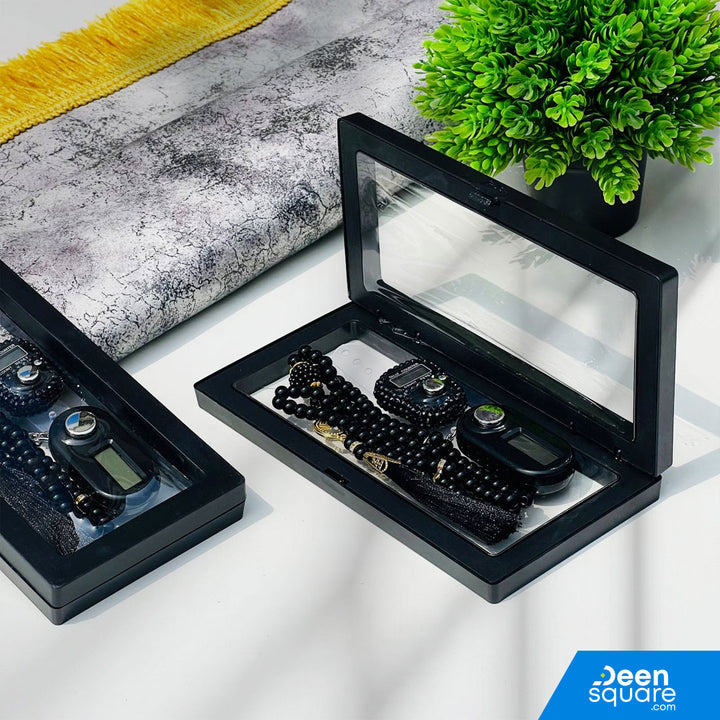 Beautiful Tasbeeh Counter Gift Set – 99 Beads Tasbih with Finger Counter & Keychain