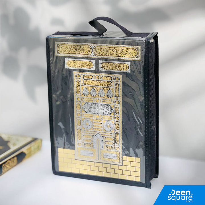 30 Juz Quran set with bag, word-by-word explanation, and QR audio feature. Ideal for beginners. Size 17x24 cm, thin Shamwa pages. Perfect for learning and daily recitation.
