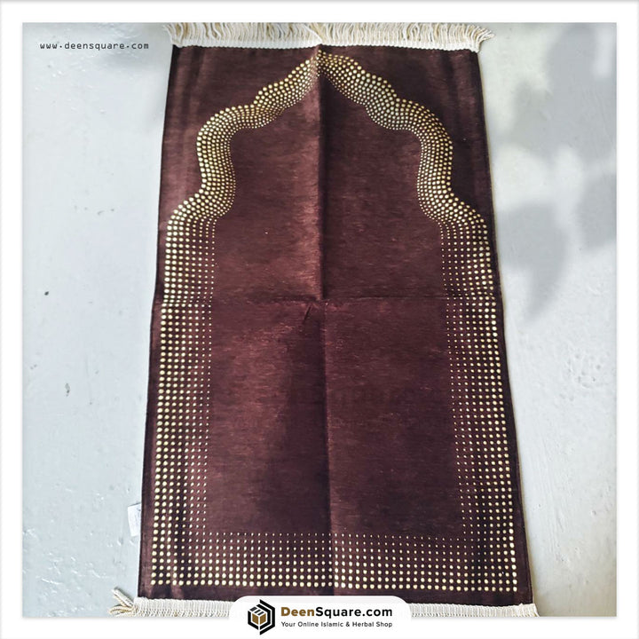 Name Customizable Prayer Mat (Chenille Lined with border)