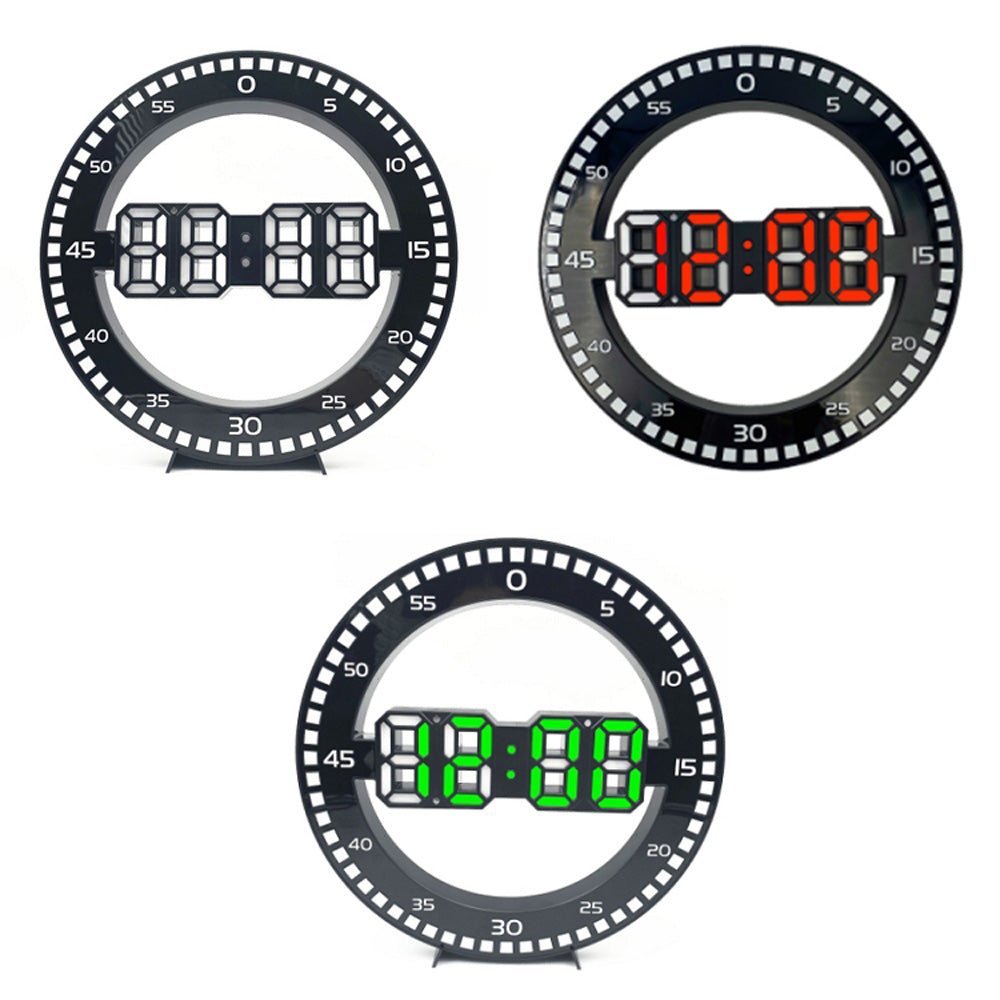 Buy DS-3688L 3D LED Wall Clock at deensquare.com Dubai | UAE. Features time, date, temperature display &amp; automatic brightness adjustment.