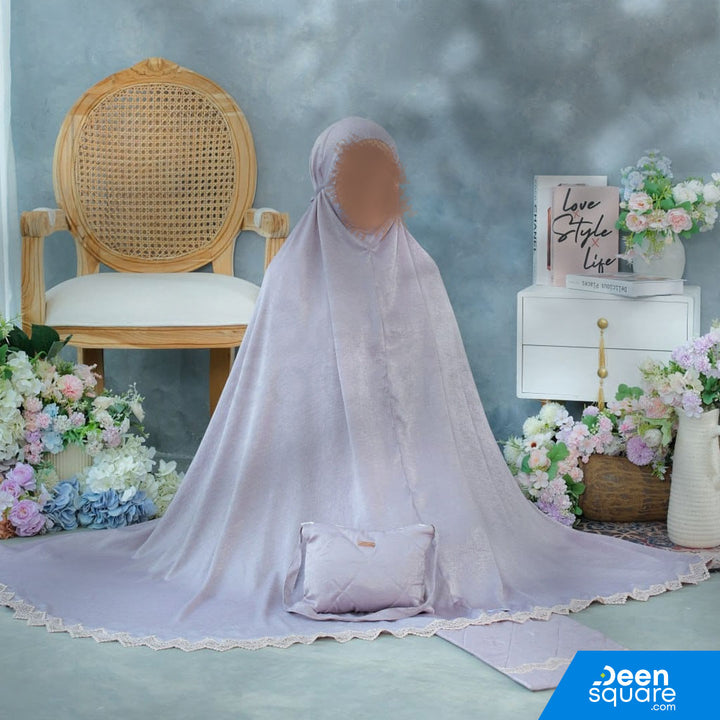 Zaujah Santorini Silk Prayer Dress - Malaysian Telekung