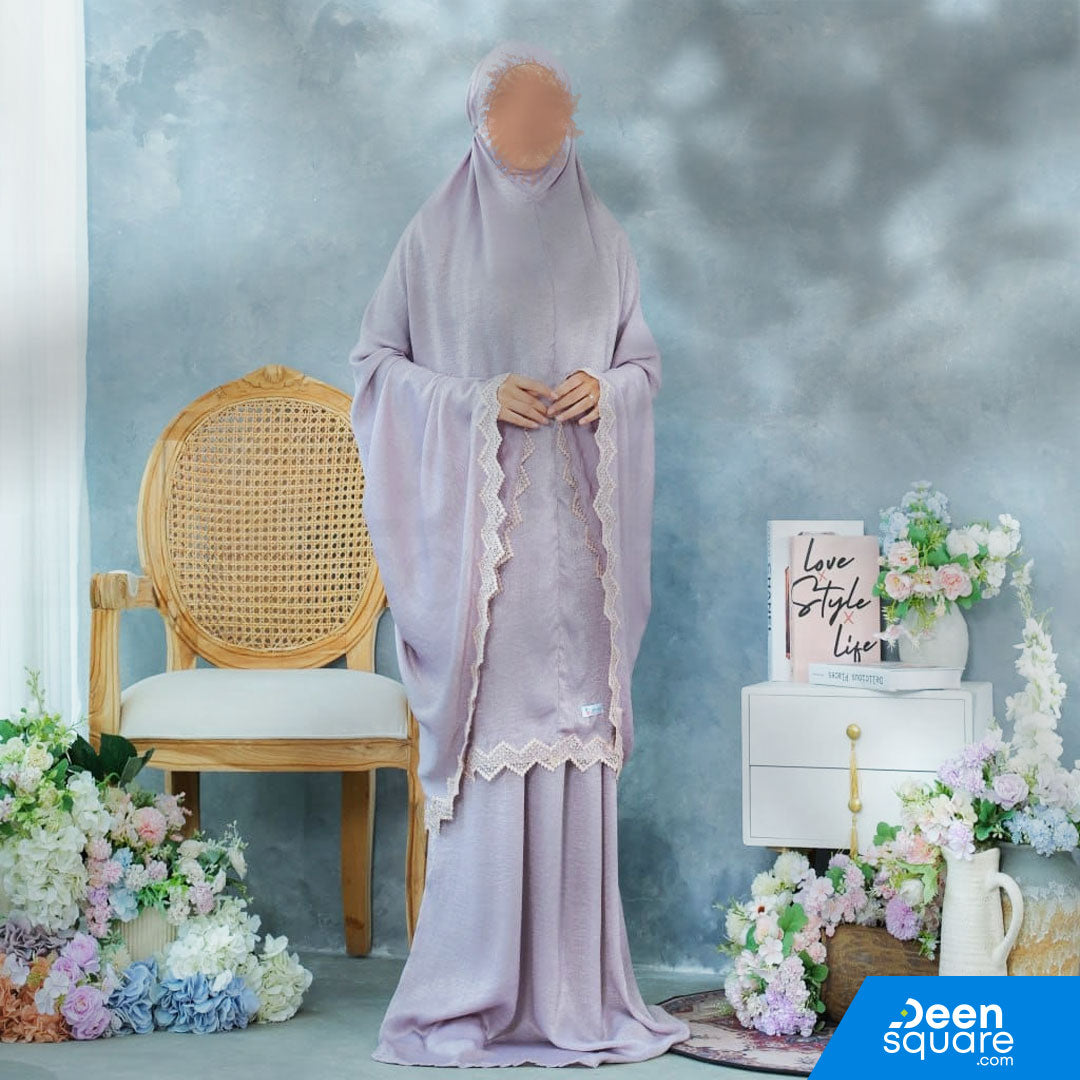 Zaujah Santorini Silk Prayer Dress - Malaysian Telekung