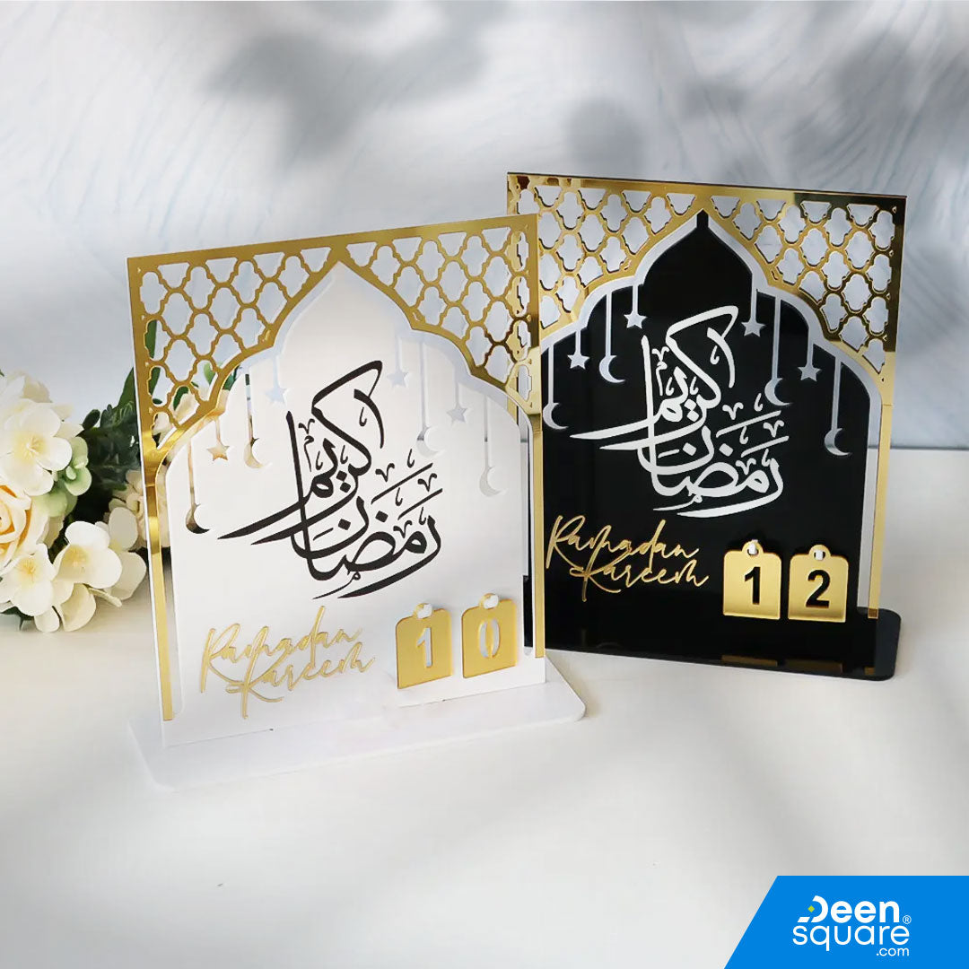 Ramadan Acrylic Calendar – Fasting Countdown Display