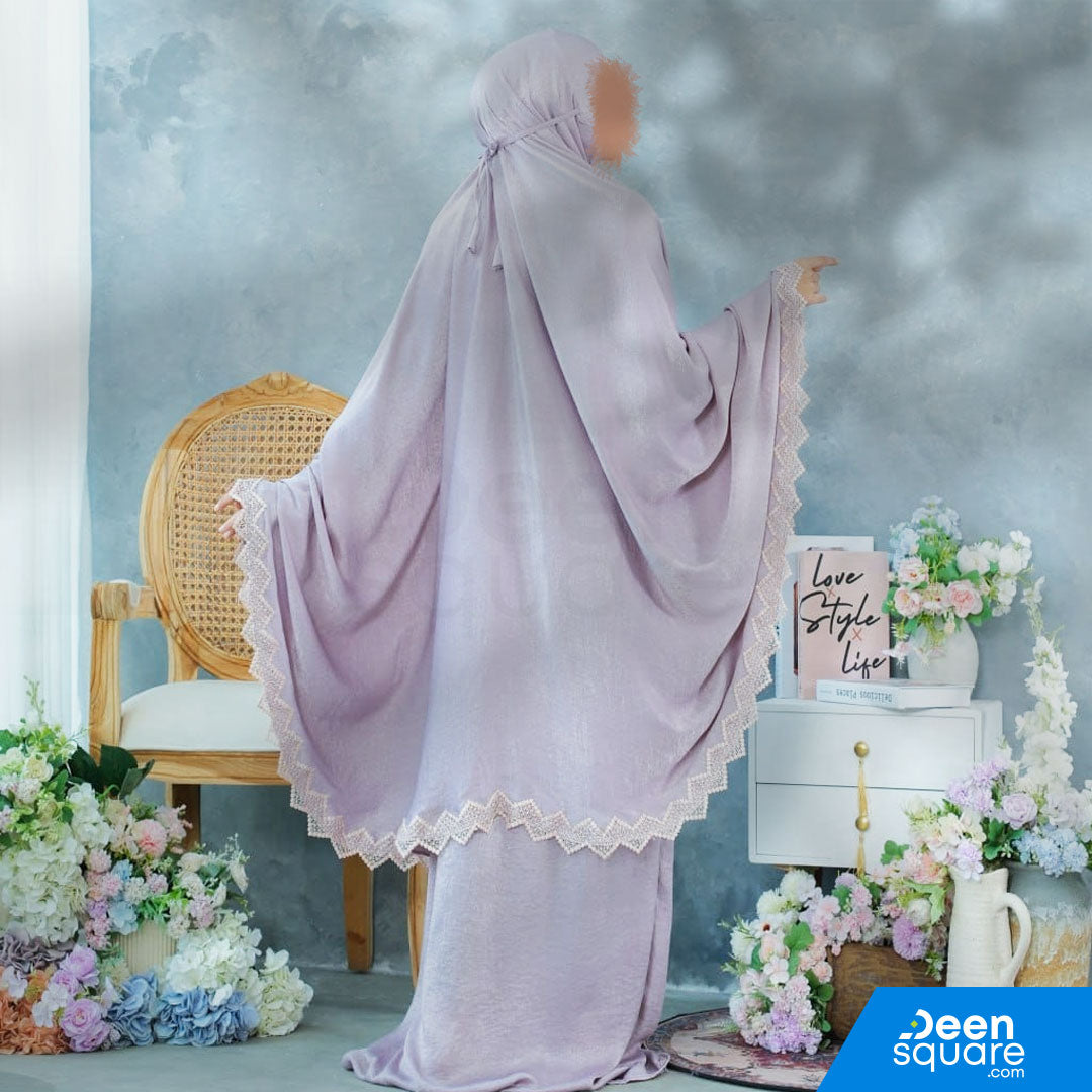 Zaujah Santorini Silk Prayer Dress - Malaysian Telekung