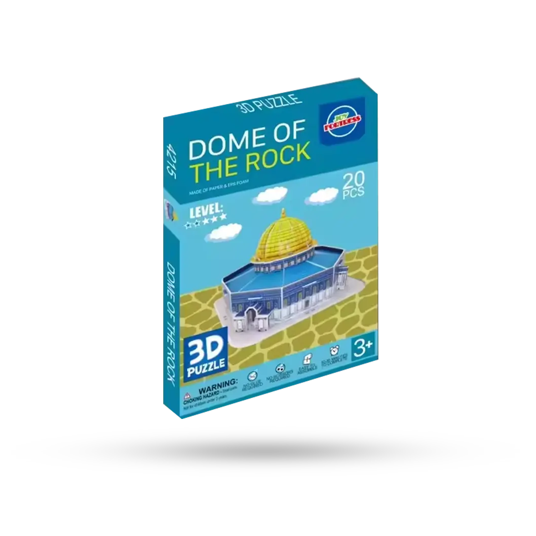 3D Puzzle Dome of the Rock – 20 Pieces | Easy Paper &amp; Foam Puzzle, No Glue or Scissors Required