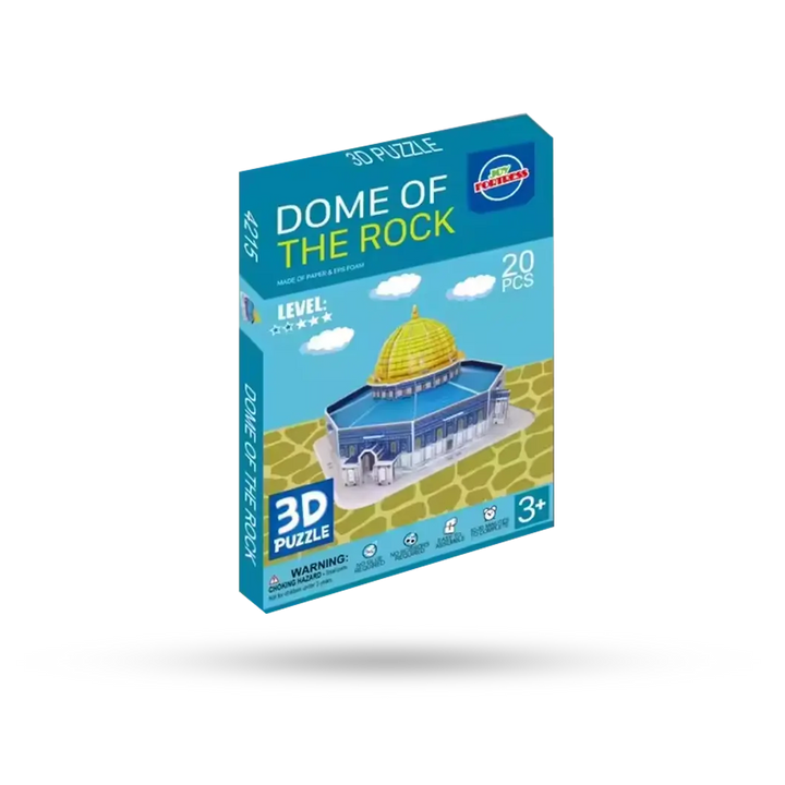 3D Puzzle Dome of the Rock – 20 Pieces | Easy Paper &amp; Foam Puzzle, No Glue or Scissors Required