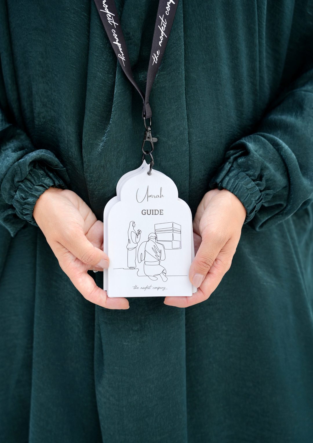 The Umrah Guide cards with Lanyard – English