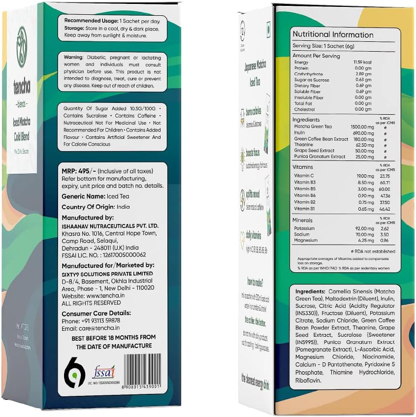 Iced Cold Blend Matcha Green Tea 30g (5 Sachets)