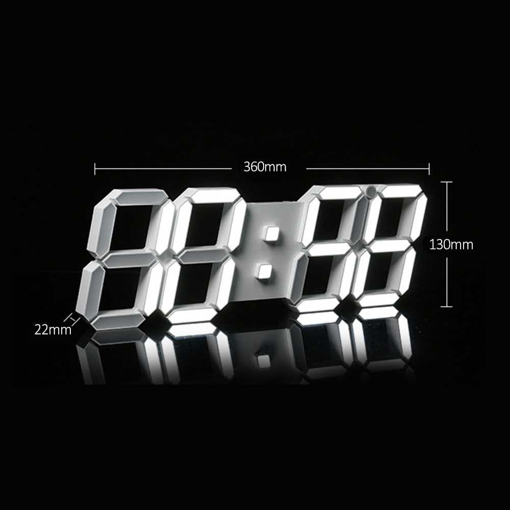 Buy 3D-6608 LED Wall Clock at deensquare.com Dubai | UAE. Features remote control, thermometer, countdown timer, calendar & night light.
