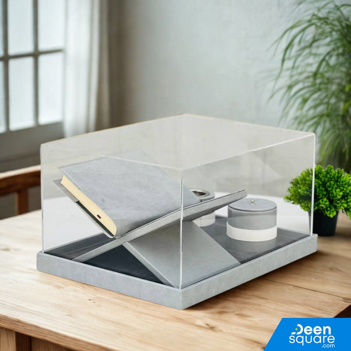 Premium Quran with Stand & Bakhoor Burner Gift Set with Acrylic Display Box