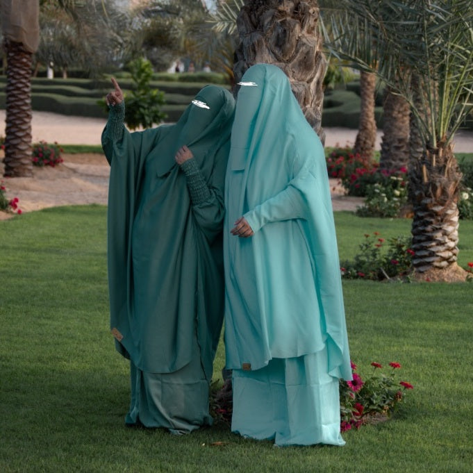 3 Piece Jilbab Plain Wrist with Zip Closure