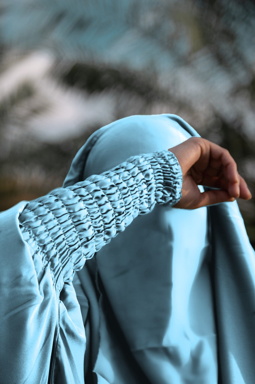 3 Piece Jilbab (Elasticated Sleeves) - Khimar with Skirt and Niqab (Multiple Color Options)