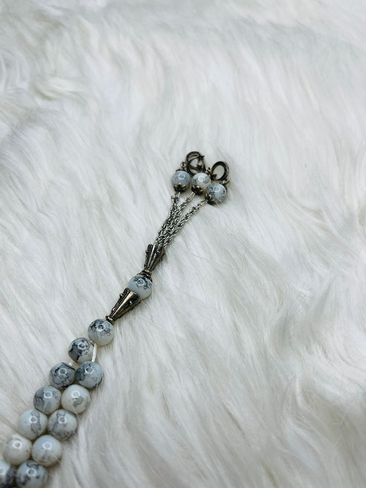 33 Beads Marble Tasbeeh with Chain - 5mm