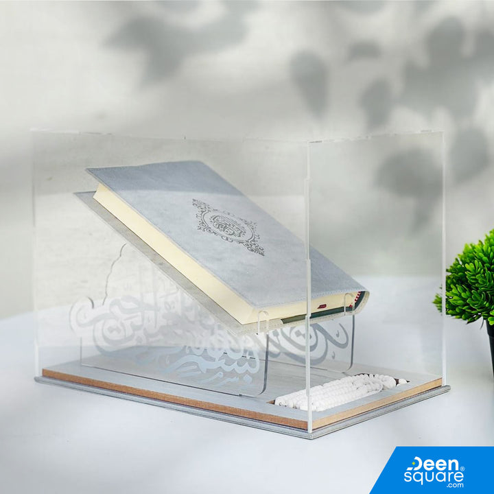 Elegant Quran & Tasbeeh with Acrylic Display Box