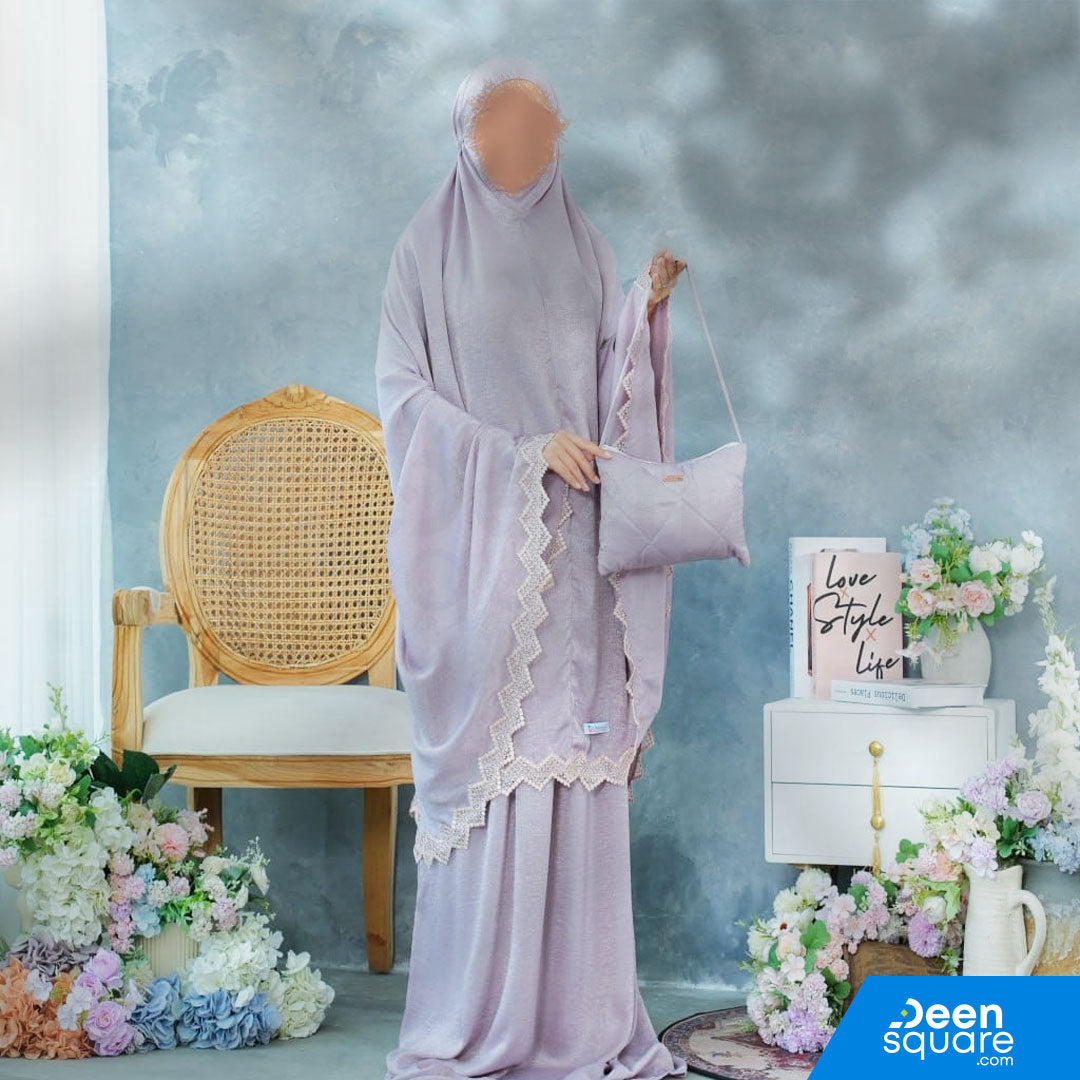 Zaujah Santorini Silk Prayer Dress - Malaysian Telekung