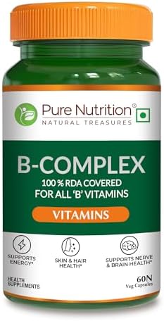 Pure Nutrition B-Complex 60 Veg Tabs-100% RDA covered for all B vitamins