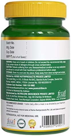 Pure Nutrition Zinc ZMA – 60 Veg Tablets | 800mg Zinc, Magnesium Aspartate &amp; Vitamin B6 | Supports Muscle Recovery, Bone Strength &amp; Deep Sleep | Boosts Energy, Testosterone &amp; Immunity