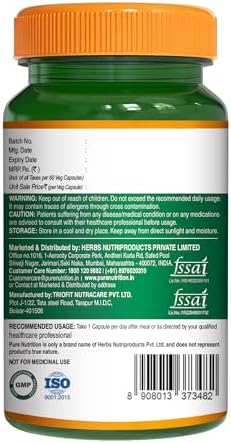 Pure Nutrition B-Complex 60 Veg Tabs-100% RDA covered for all B vitamins