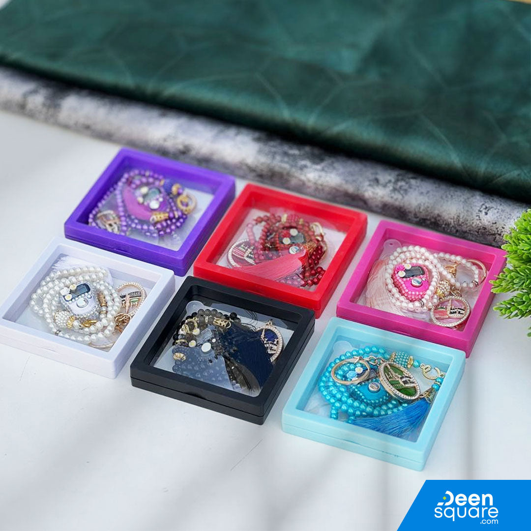 Tasbeeh Counter for Gift (99 Beads Tasbih with Finger Counter with free Keychain)