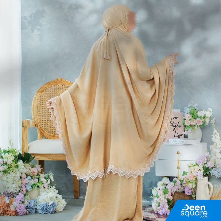 Zaujah Santorini Silk Prayer Dress - Malaysian Telekung