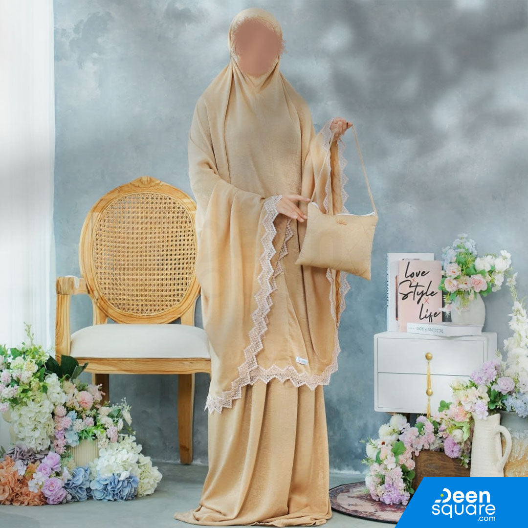 Zaujah Santorini Silk Prayer Dress - Malaysian Telekung